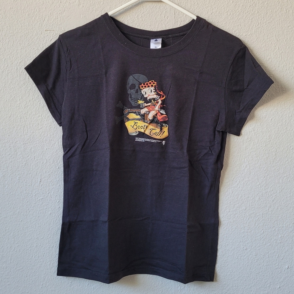 Betty Boop Pirate Booty Call Graphic T-Shirt Size XL Juniors
